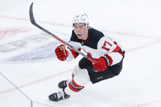 Simon Nemec continues to show the growth in his game as he continues to show the scoring touch for the New Jersey Devils.