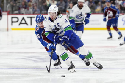 According to reports the New Jersey Devils and the Vancouver Canucks had a conversation about Quinn Hughes but there is work to be done.