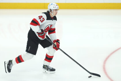 The Devils got back in the win column against the Calgary Flames but lost defenseman Luke Hughes Hughes to an injury.