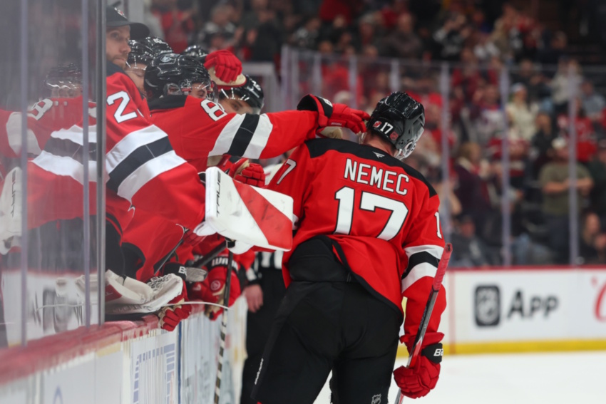 The New Jersey Devils are going to have to decide is Simon Nemec part of the future with a new deal or will they trade him for help up front?