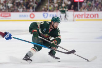 The New Jersey Devils are closely monitoring the situation with Quinn Hughes and the Minnesota Wild as a contract extension hasn't been signed yet.